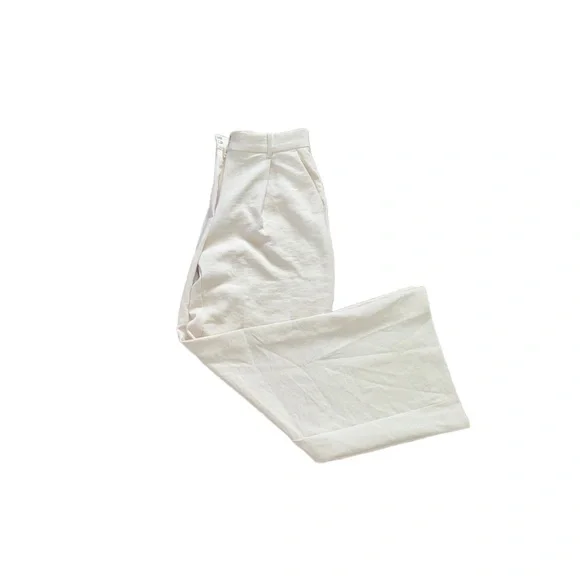 Abercrombie Cream High Rise Wide Leg Crepette Pant- Size 28 - Picture 7 of 12